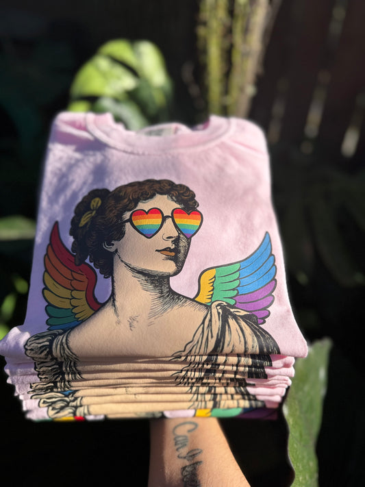 More Pride, Less Prejudice Comfort Colors Graphic Tee (Power Pink)