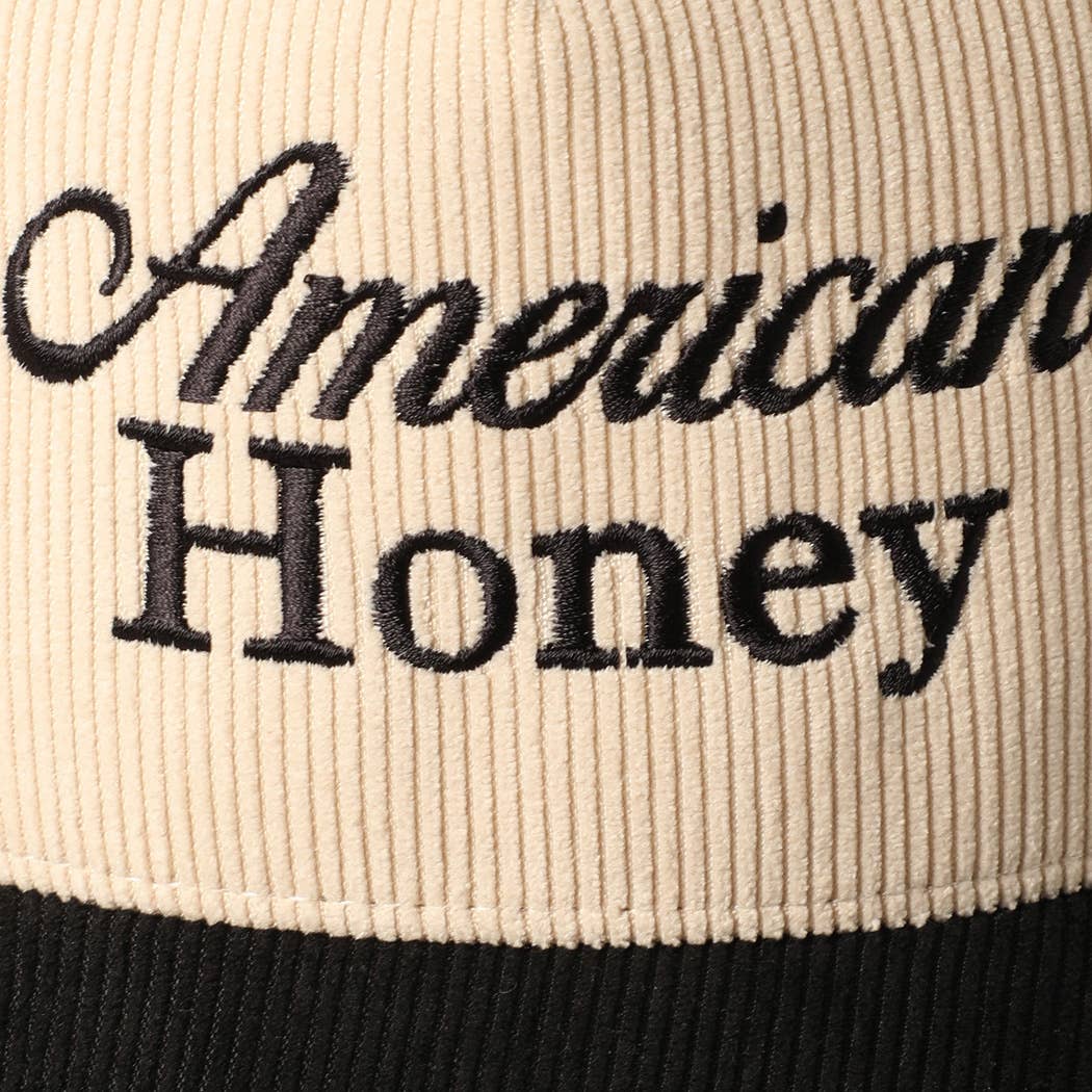 American Honey Corduroy Trucker Hat (Black Magic))