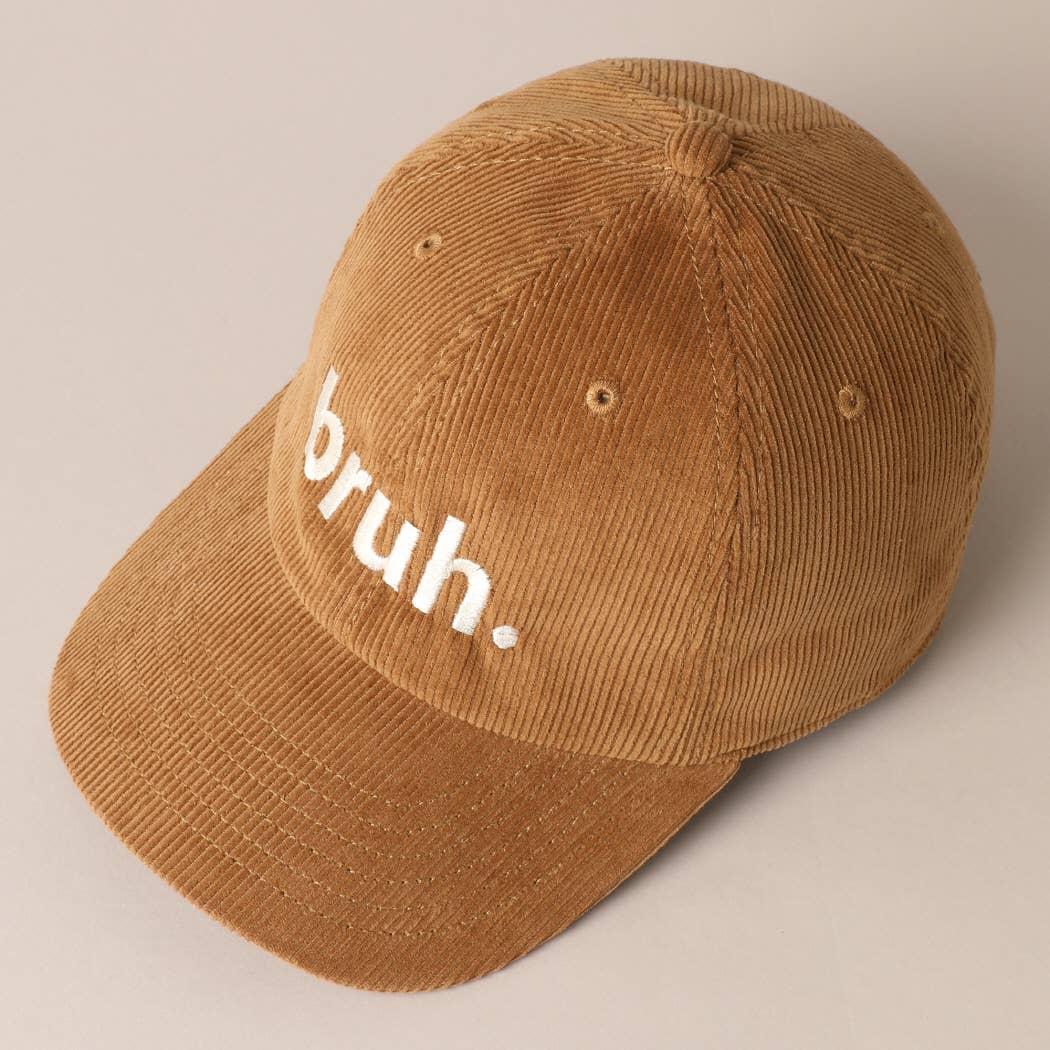Bruh. Corduroy Baseball Cap (Brown)