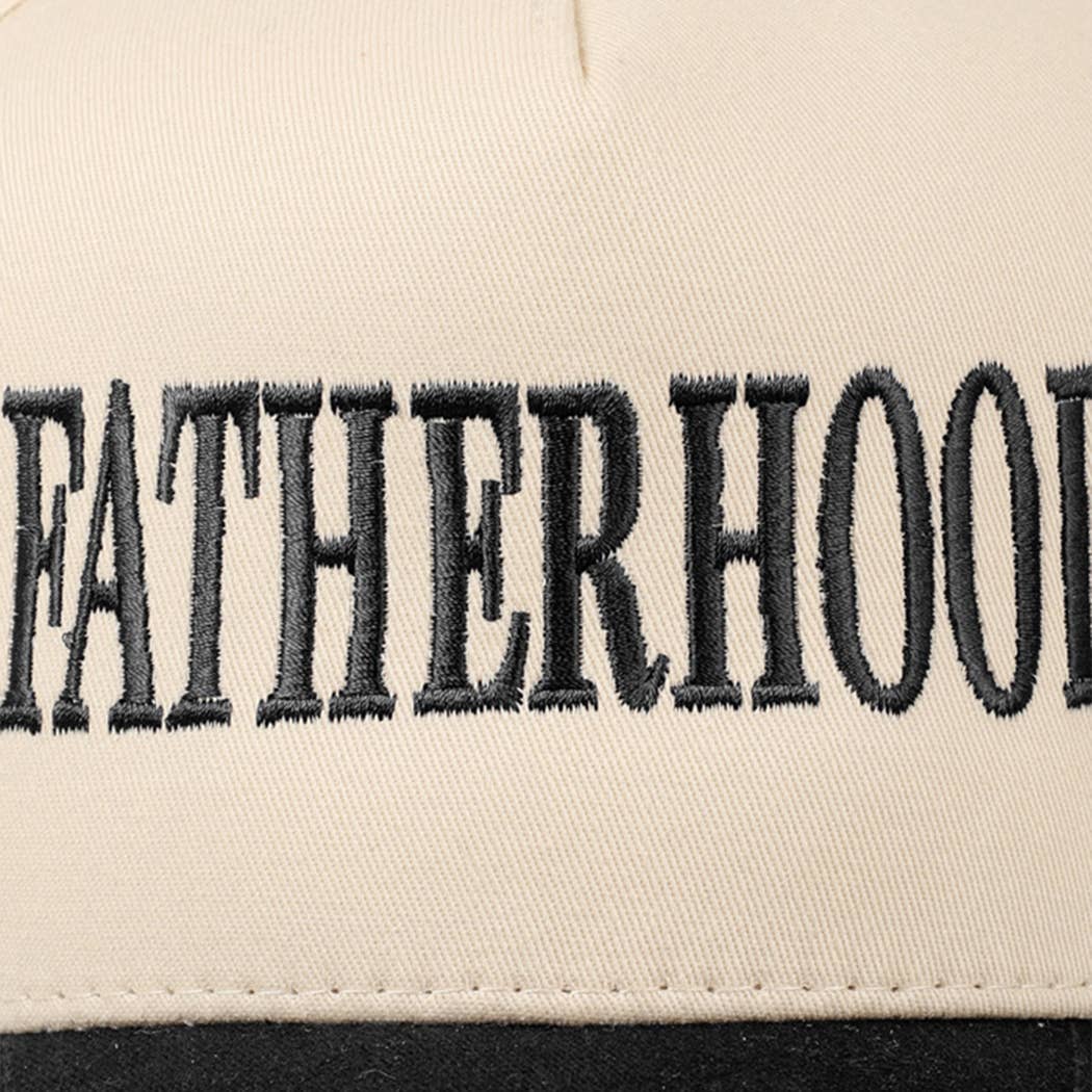 FATHERHOOD Embroidered Two-Tone Trucker Hat (Peppercorn)