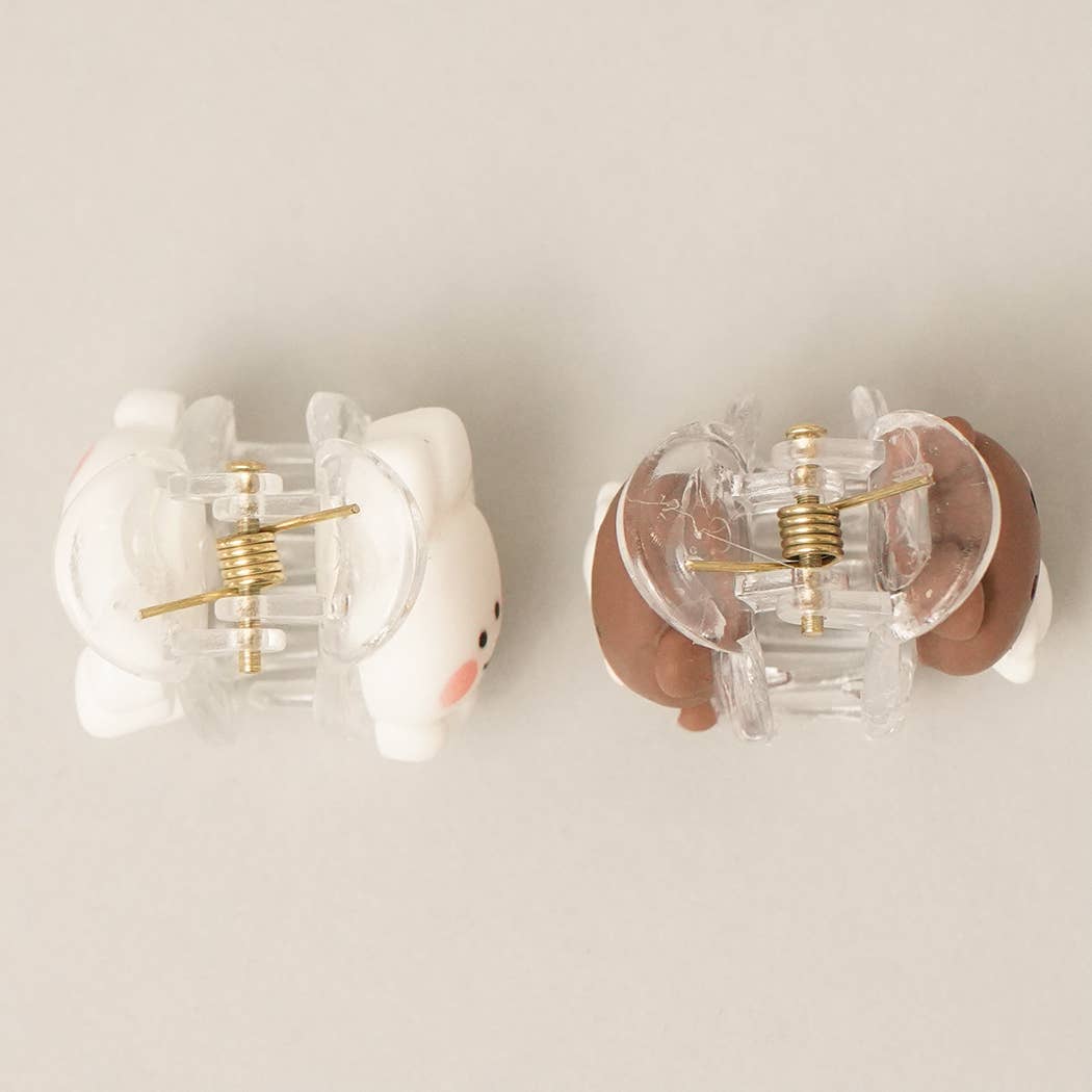 2PCS - Mini Bear & Rabbit Hair Claw Clips Set