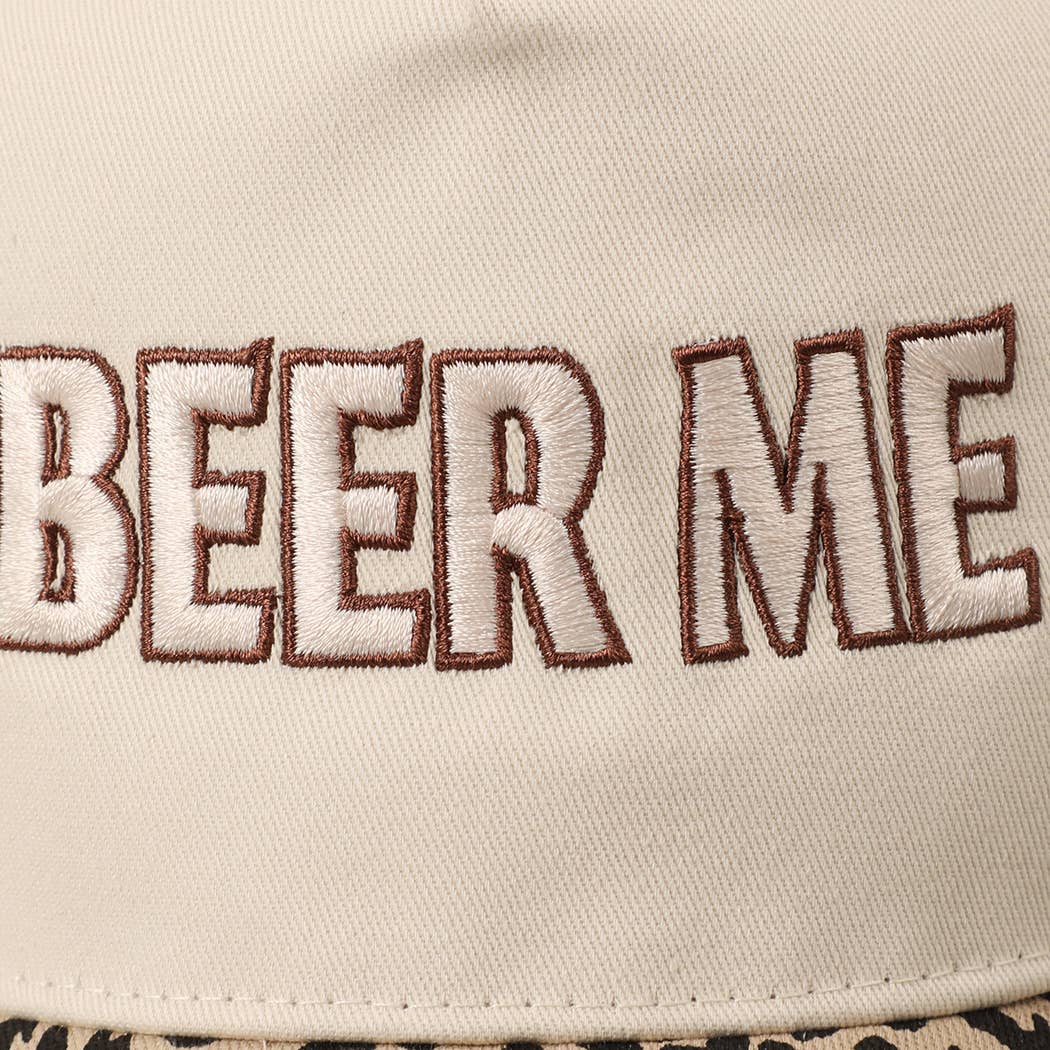 BEER ME Trucker Hat (Leopard)