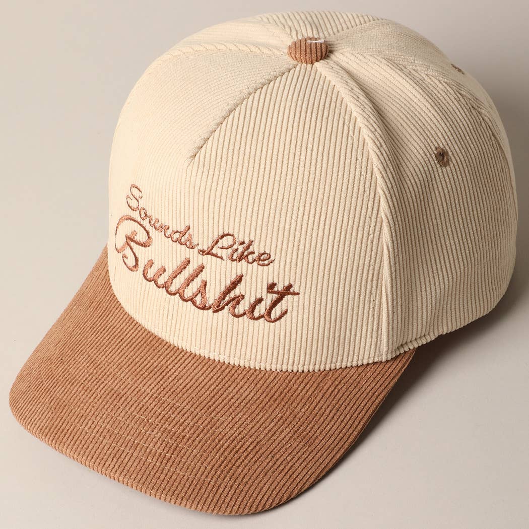Sounds like Bullshit Corduroy Trucker Hat (Golden Beige)