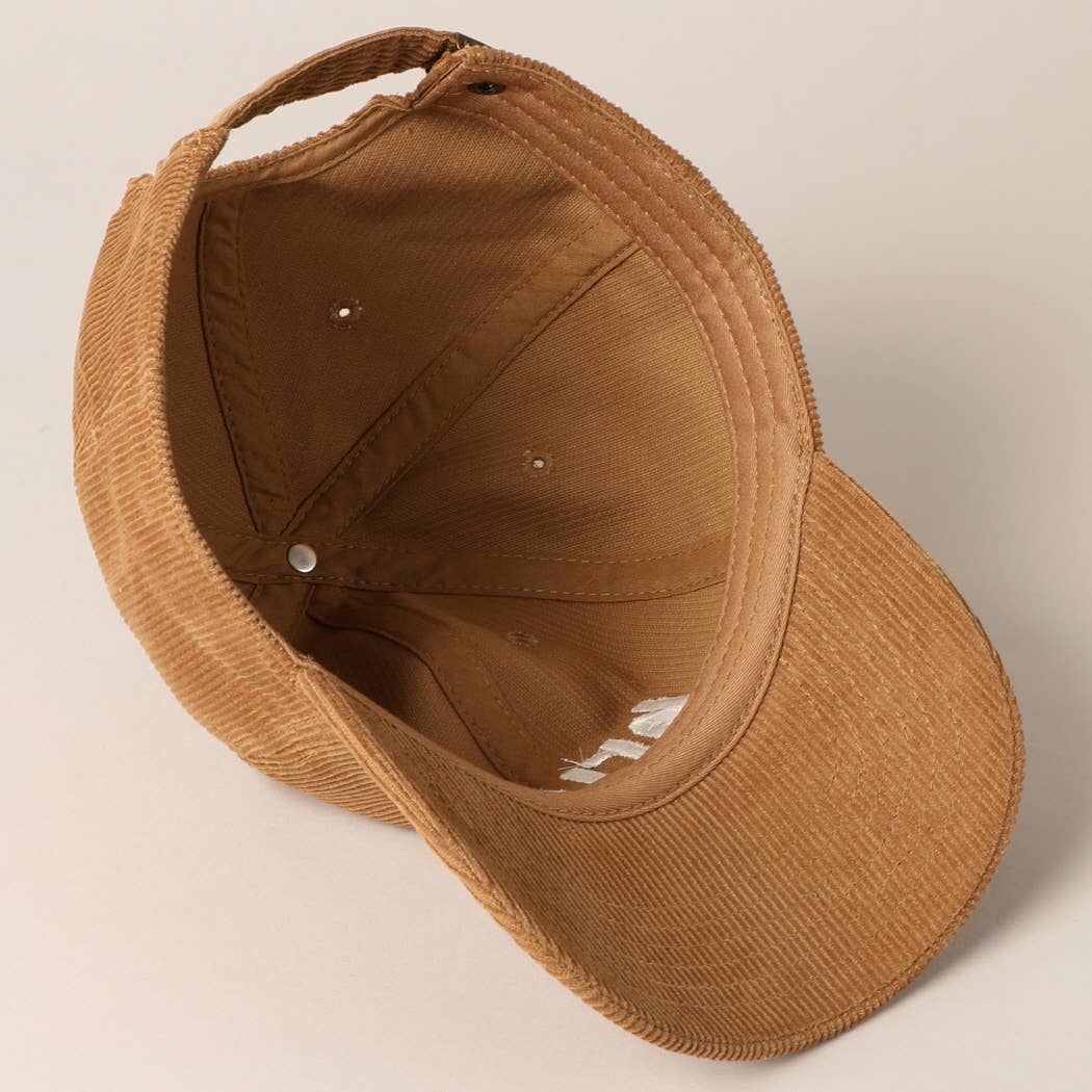 Bruh. Corduroy Baseball Cap (Brown)