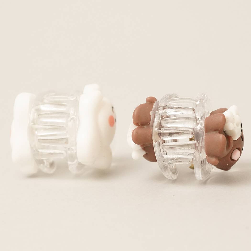 2PCS - Mini Bear & Rabbit Hair Claw Clips Set