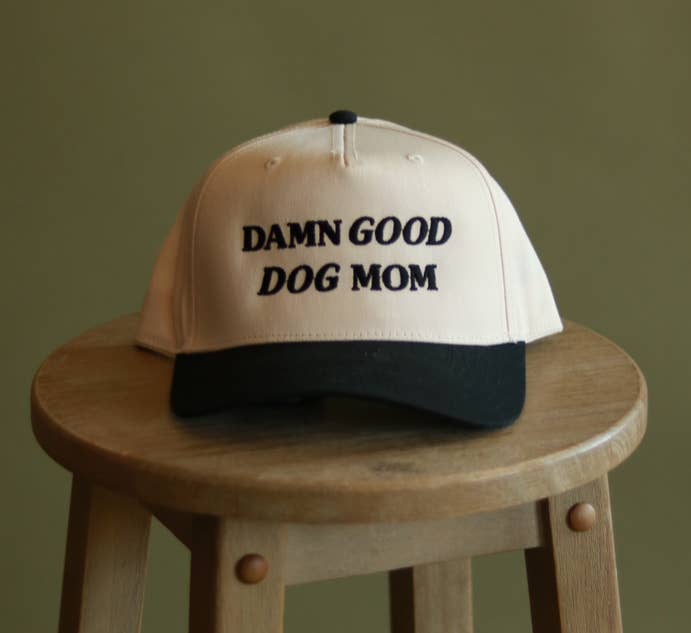 Damn Good Dog Mom Embroidered Dad Fit (Black Magic)