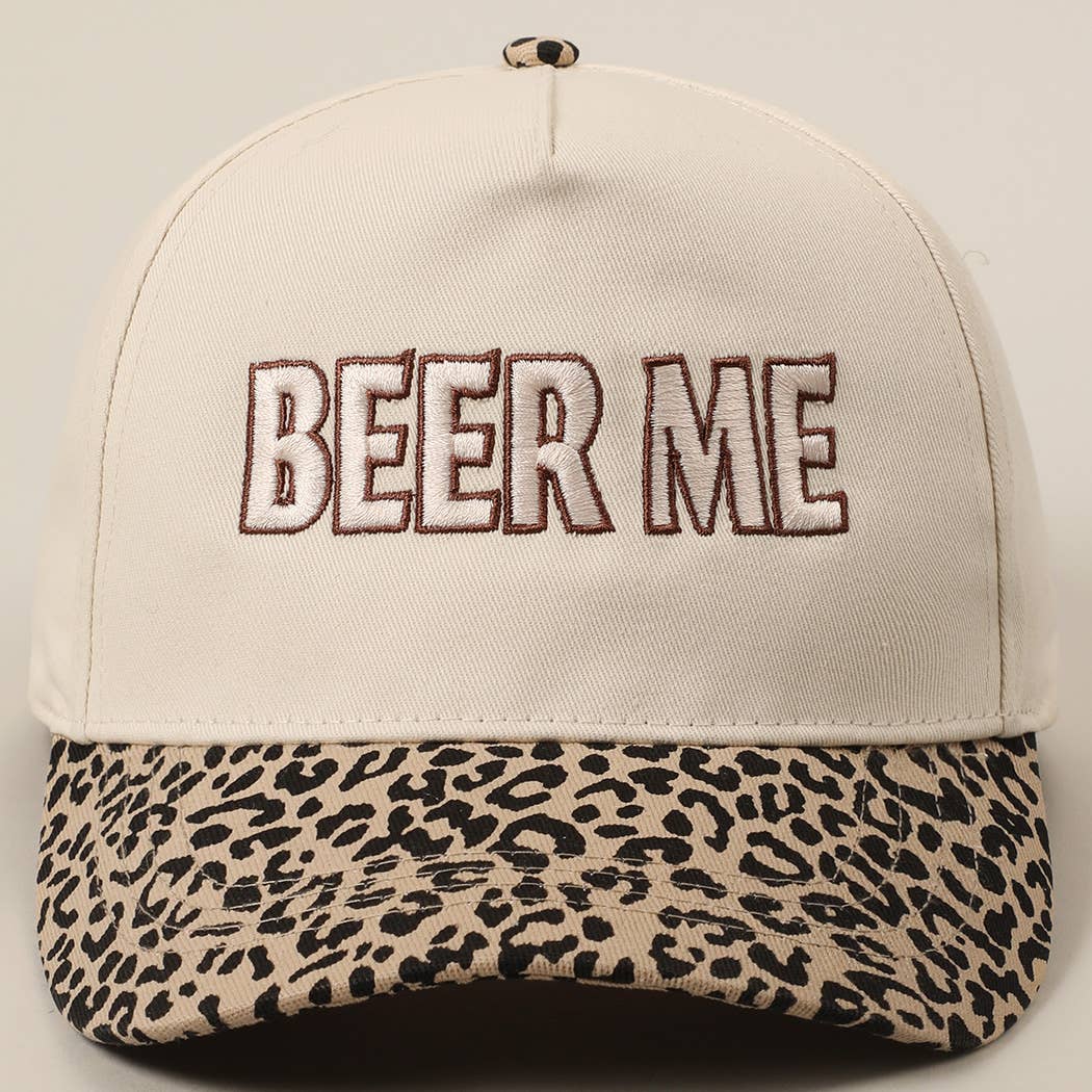 BEER ME Trucker Hat (Leopard)