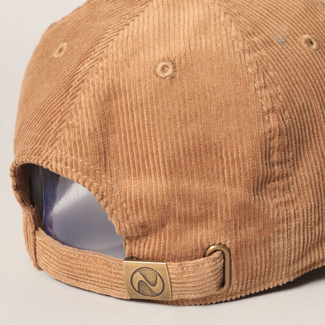 Bad Hair Day Corduroy Baseball Cap (Tan)