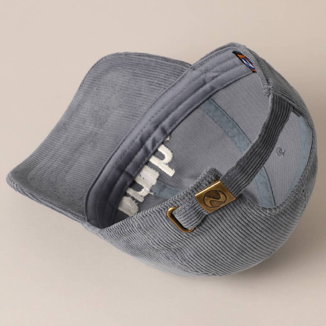 Bruh. Corduroy Baseball Cap (Blue Grey)