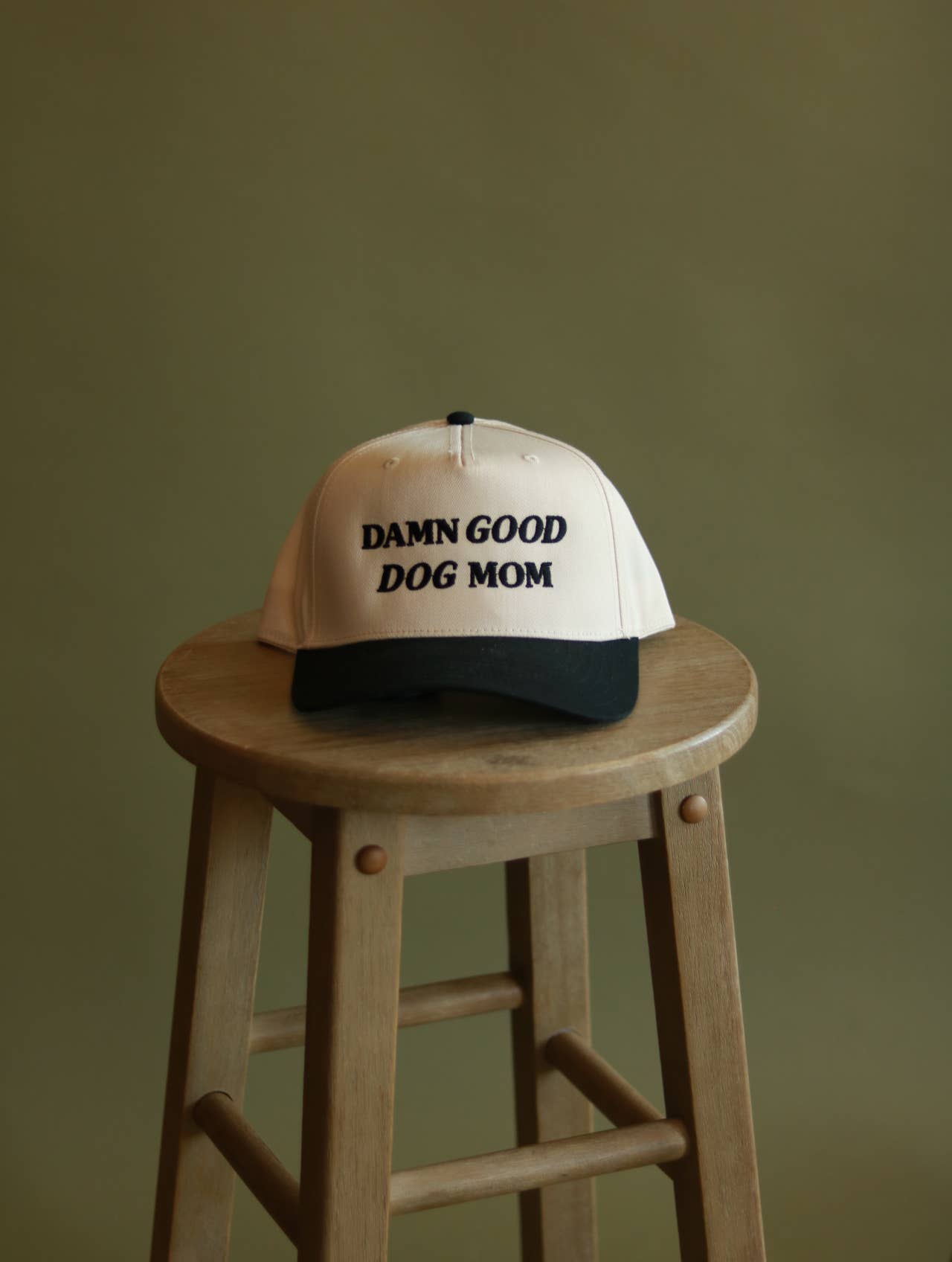 Damn Good Dog Mom Embroidered Dad Fit (Black Magic)