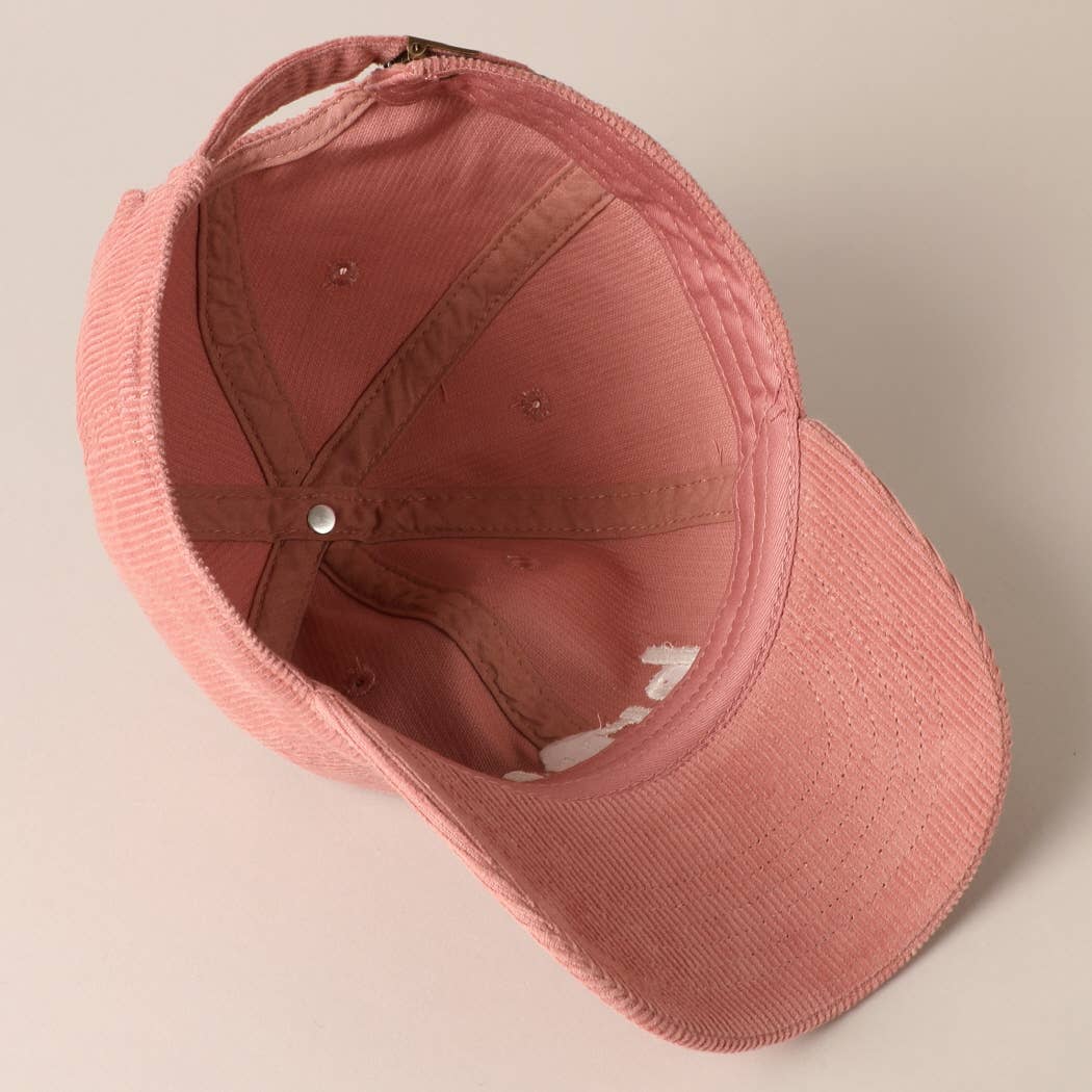 Bruh. Corduroy Baseball Cap (Mauve)