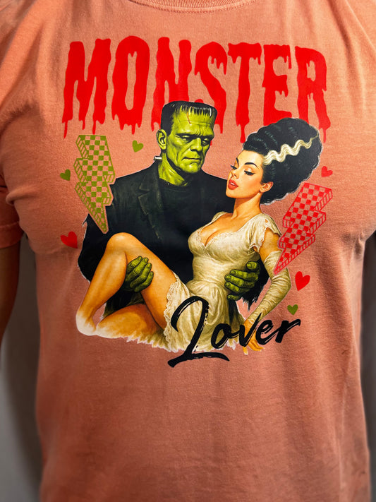 Monster Lover Comfort Colors Graphic Tee (Orange)