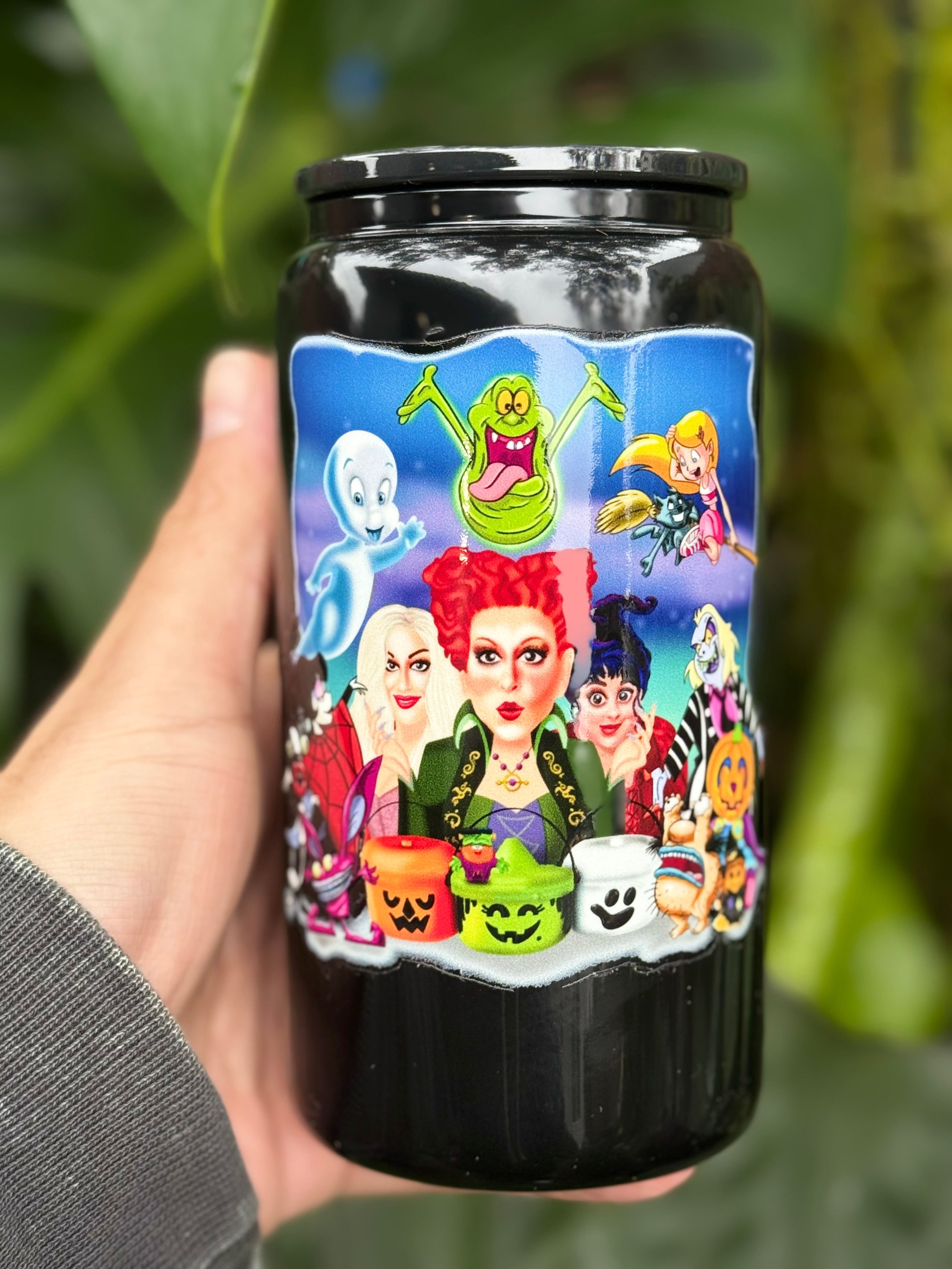 90's Classic Halloween Episode Glass Tumbler - 16oz (Pitch Black
