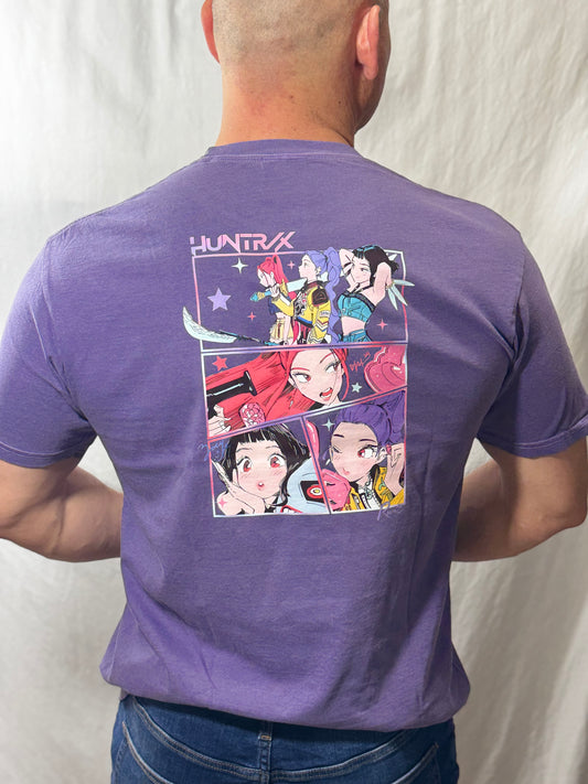 K-Pop Trio Comfort Colors Pocket Tee (Grape Soda)