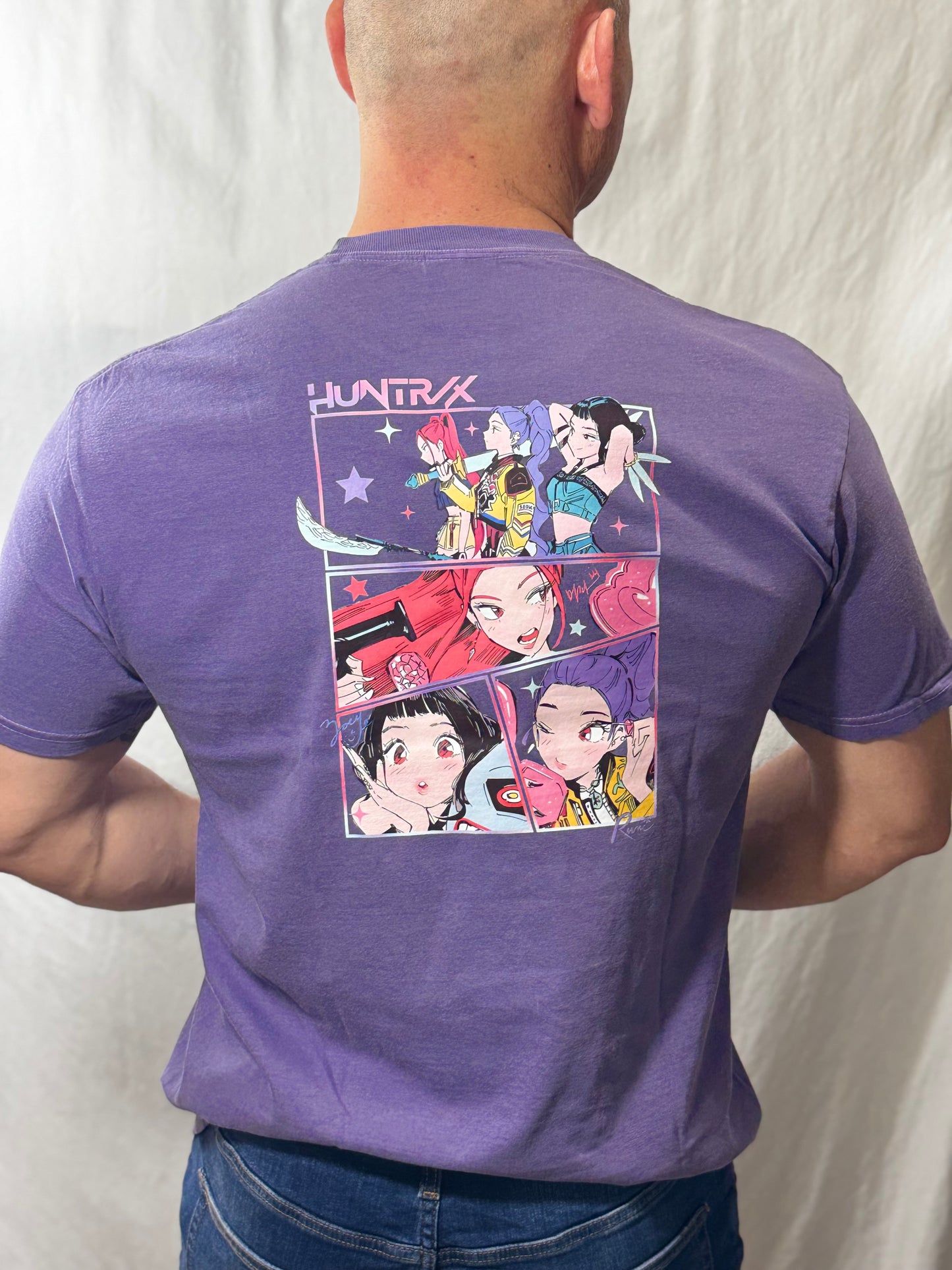 K-Pop Trio Comfort Colors Pocket Tee (Grape Soda)