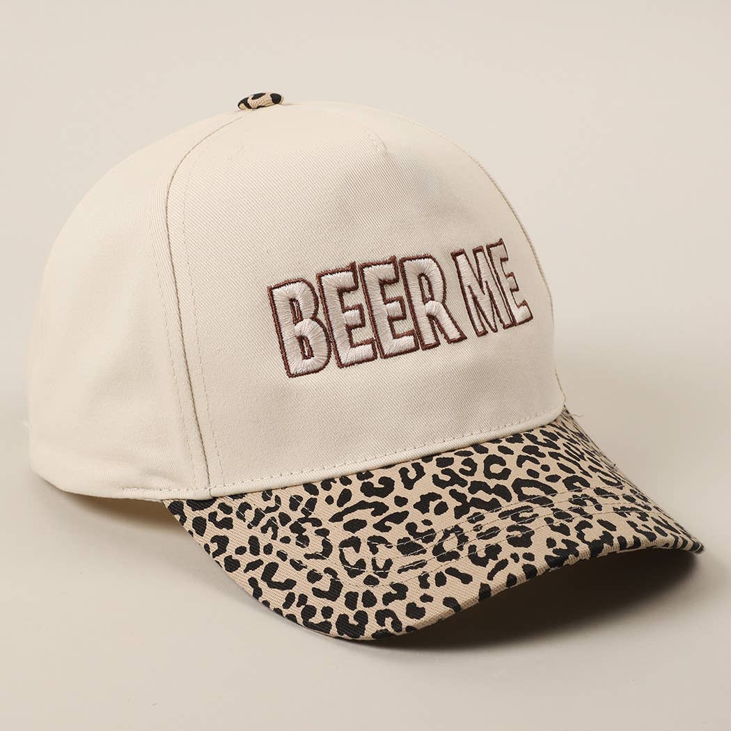 BEER ME Trucker Hat (Leopard)