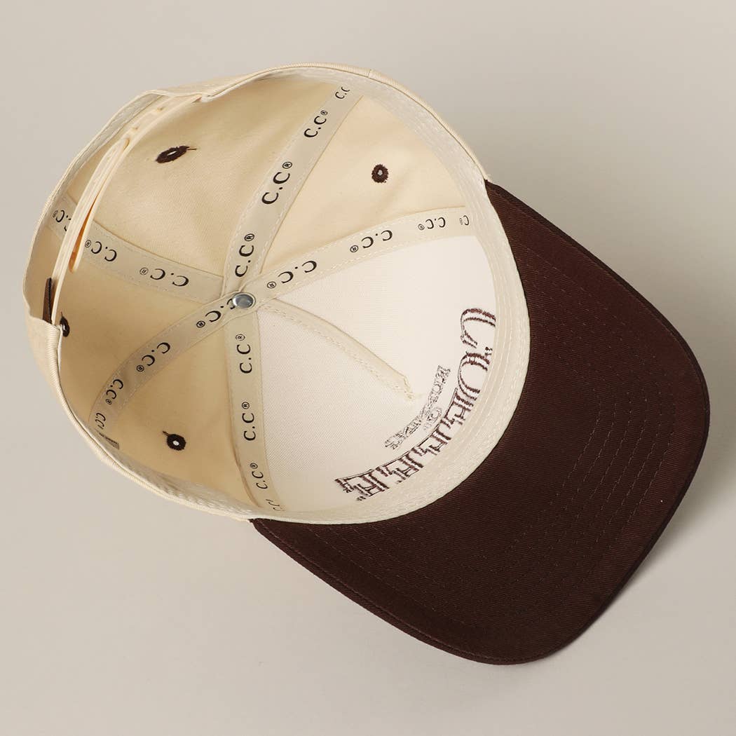 Running on Coffee and Good Vibes Embroidered Dad Hat (Brown)