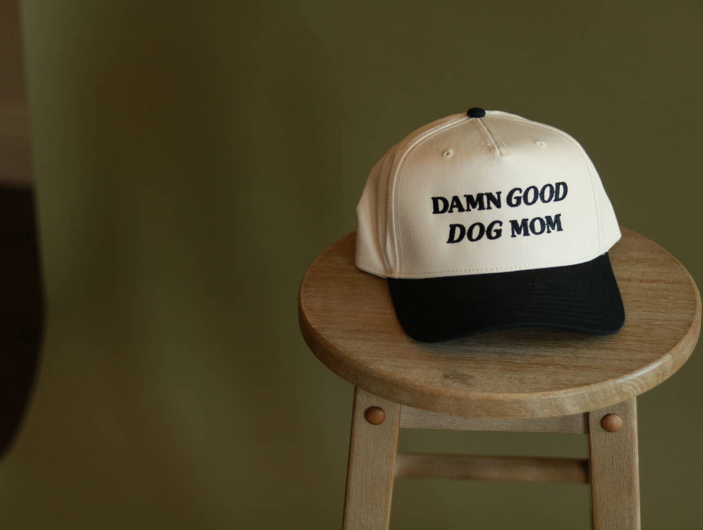 Damn Good Dog Mom Embroidered Dad Fit (Black Magic)