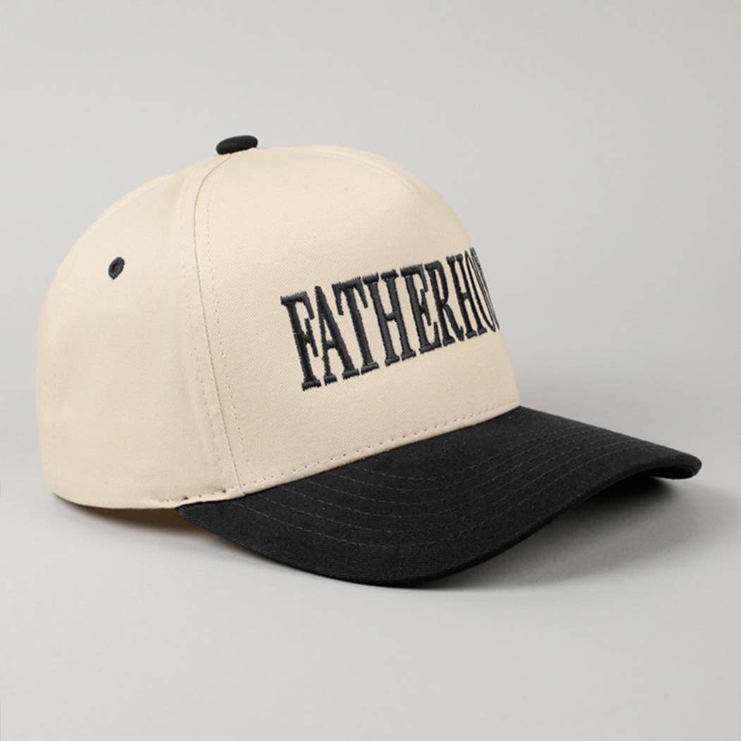 FATHERHOOD Embroidered Two-Tone Trucker Hat (Peppercorn)