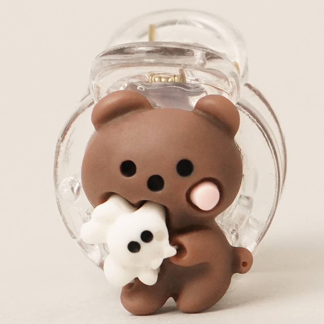 2PCS - Mini Bear & Rabbit Hair Claw Clips Set