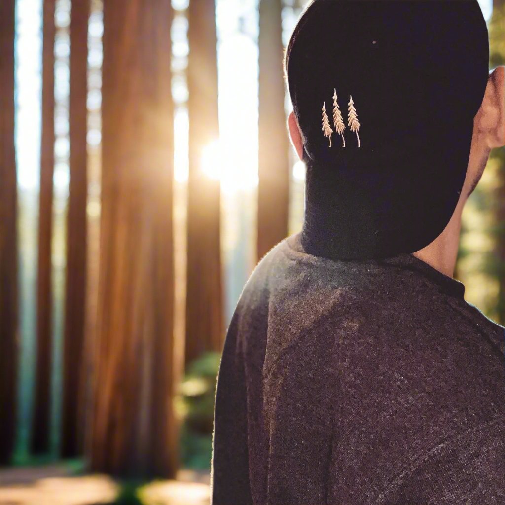 Sequoia Tree Dad Hat (Black)