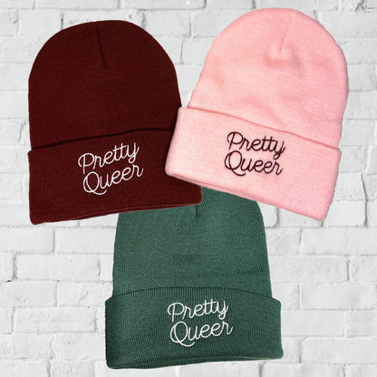 Pretty Queer Beanie (Maroon)