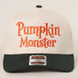 Pumpkin Monster Typography Embroidery Trucker Hat (Hunter Green)