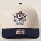 Western Vibes Cowboy Ghost Embroidered Trucker Hat (Dark Navy)
