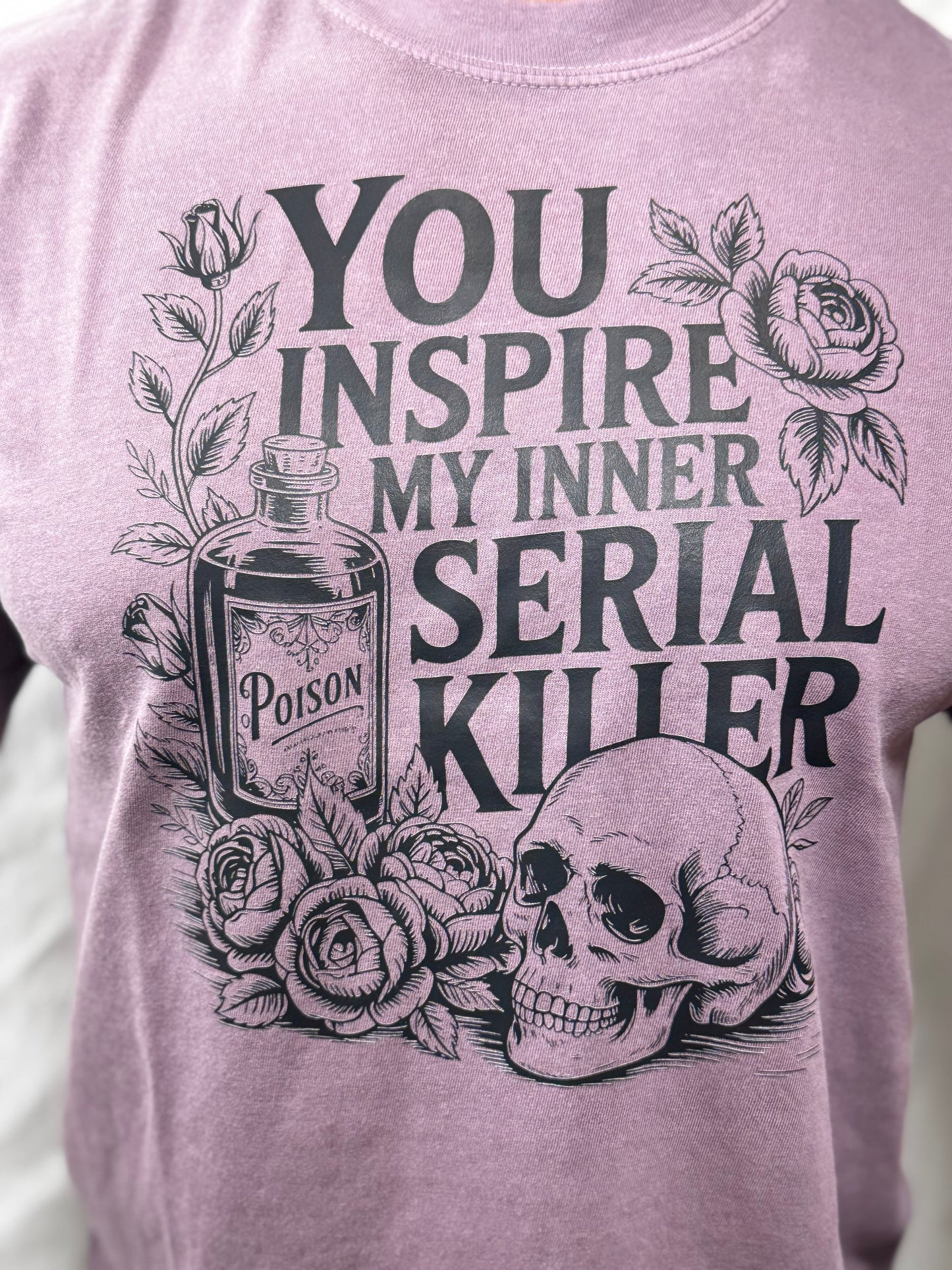 Inner Serial Killer Comfort Colors Graphic Tee (Passion Purple)