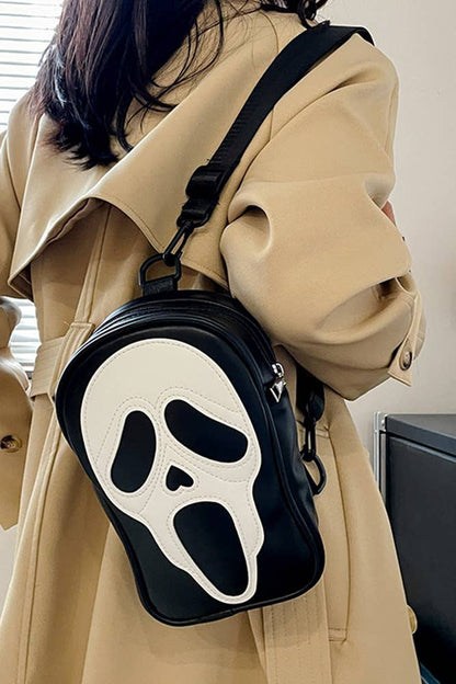 Ghost Scream Crossbody Bag (Black)