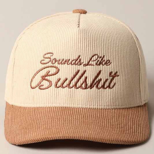Sounds like Bullshit Corduroy Trucker Hat (Golden Beige)