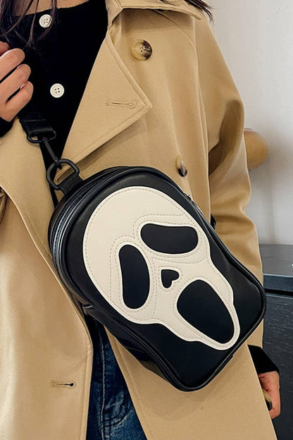 Ghost Scream Crossbody Bag (Black)