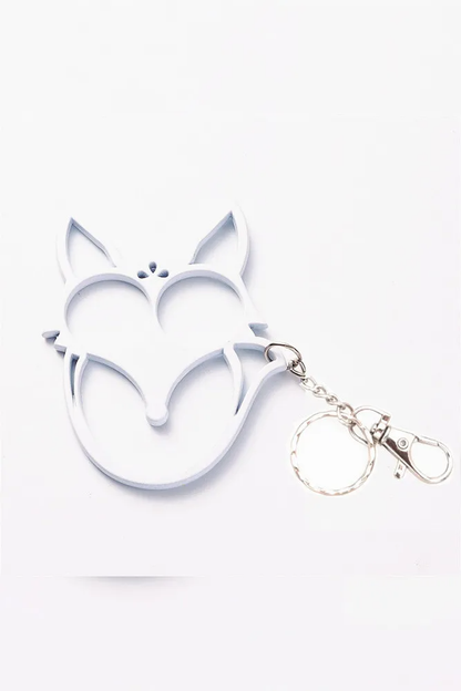 Fox Head Self Defense Safety Keychain (White)