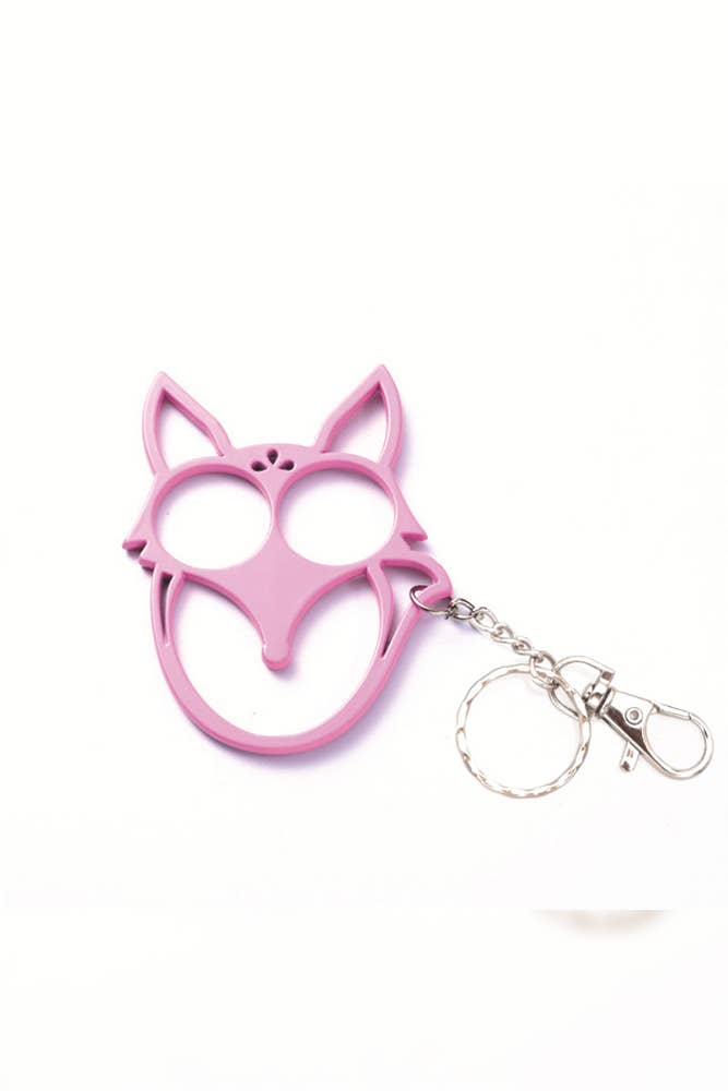 Fox Head Self Defense Safety Keychain (Pink)