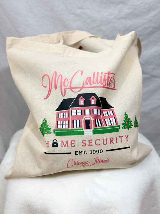 Family Owned Home Security Canvas Tote Bag