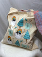 Teal Cool Santa Canvas Tote Bag