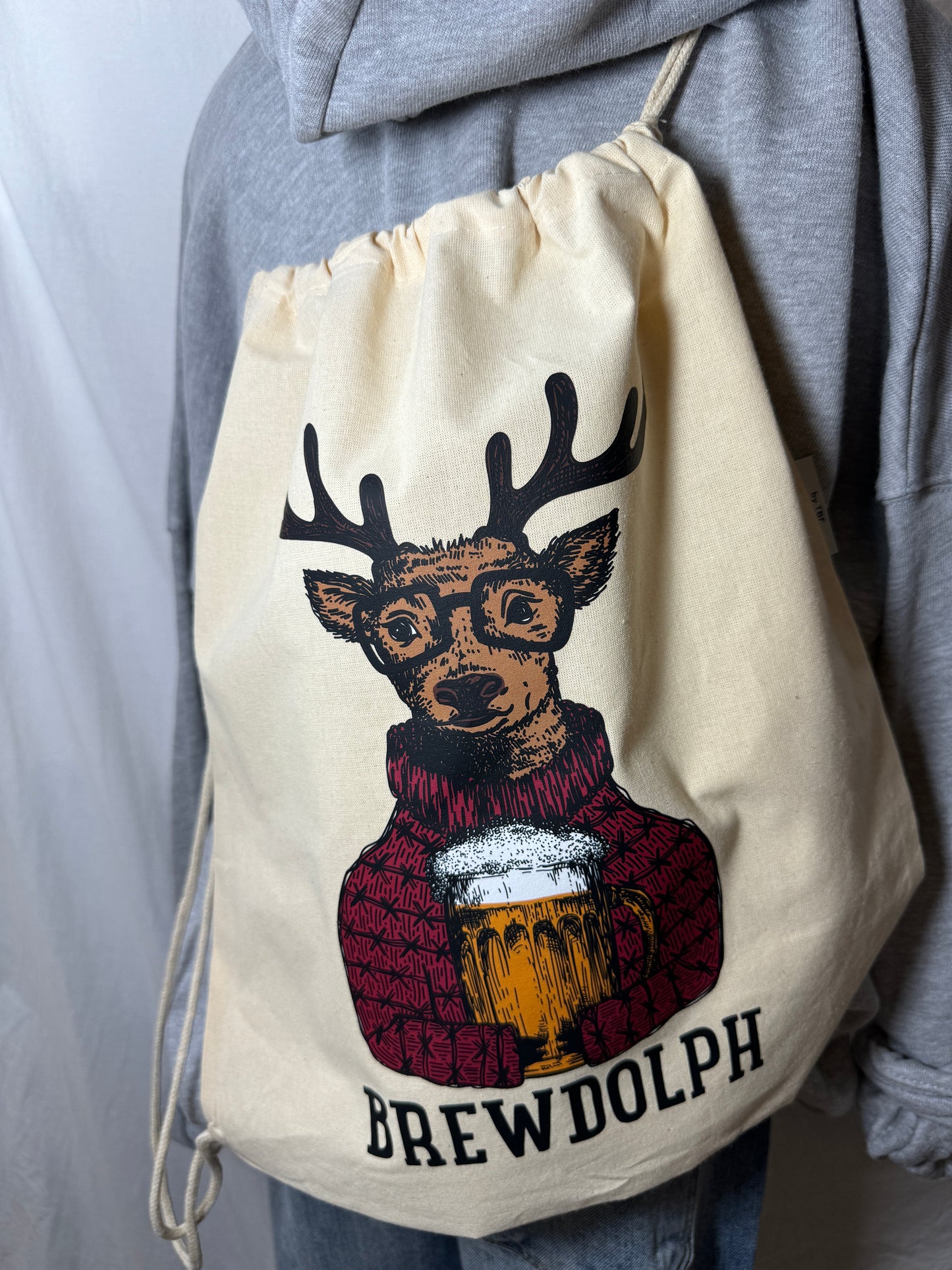 Brewdolph Organic Cotton Drawstring Bag