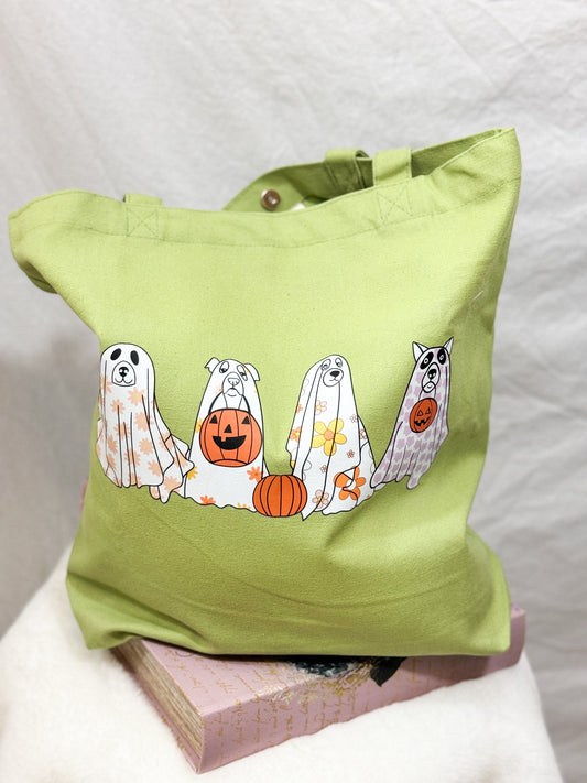 Dogs or Ghosts... Multi-Pocket Tote Bag