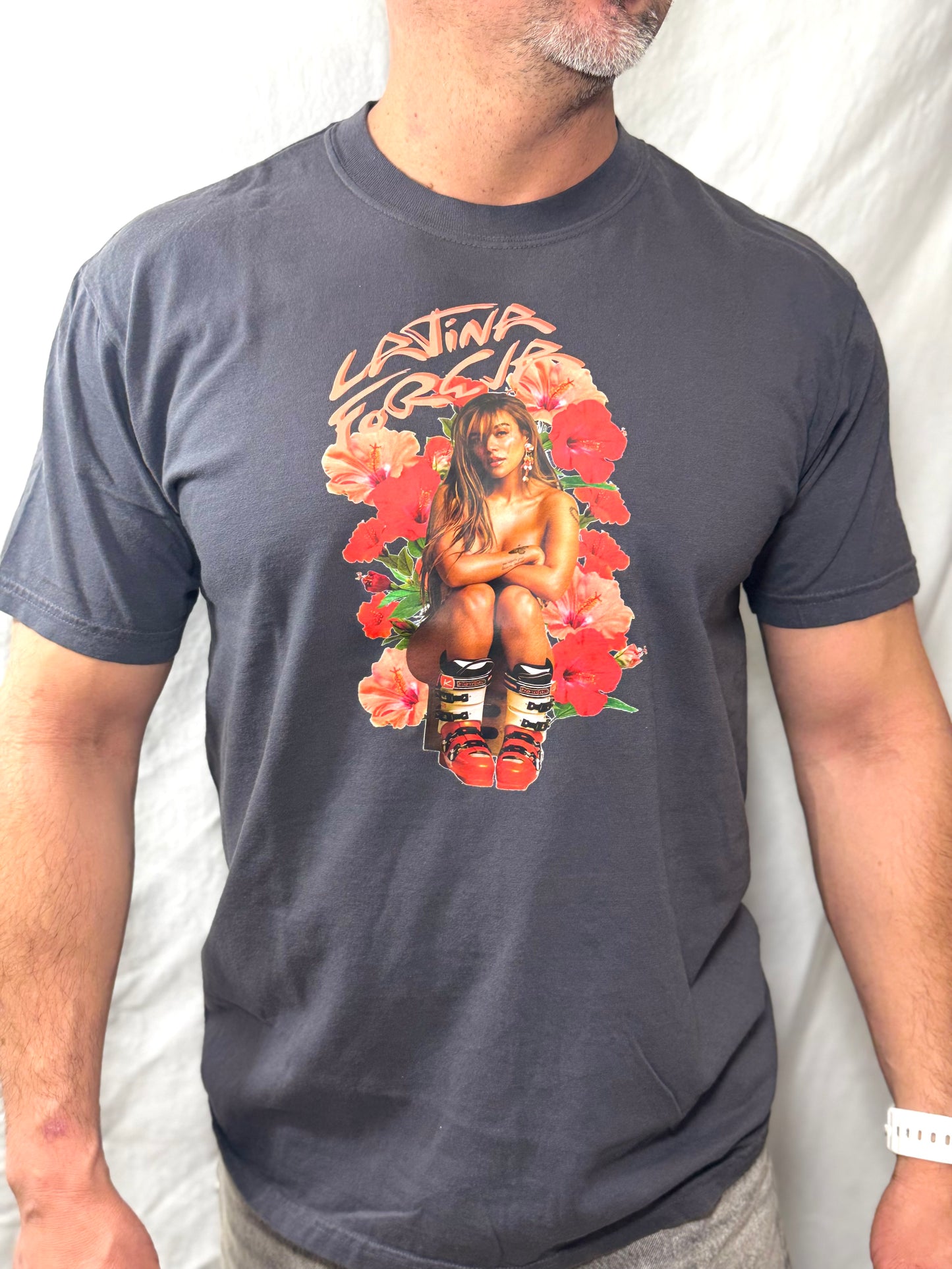 Latina Forever Comfort Colors Graphic Tee (Charcoal)