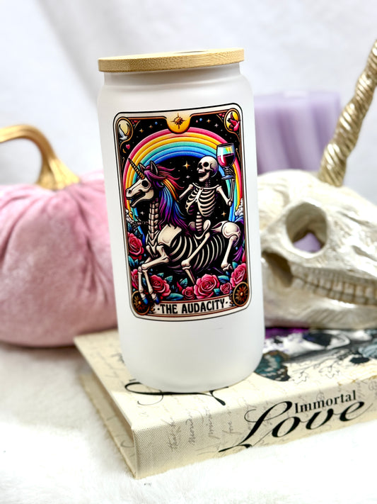 The Audacity Tarot Card Tall Can Glass Tumbler - 16oz