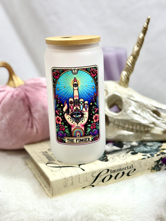 The Finger Tarot Card Tall Can Glass Tumbler - 16oz