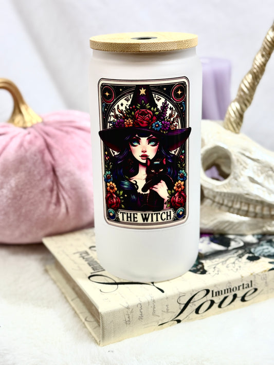 The Witch Tarot Card Tall Can Glass Tumbler - 16oz