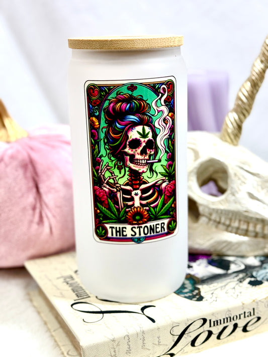 The Stoner Tarot Card Tall Can Glass Tumbler - 16oz