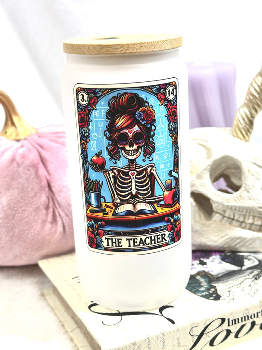 The Teacher Tarot Card Tall Can Glass Tumbler - 16oz