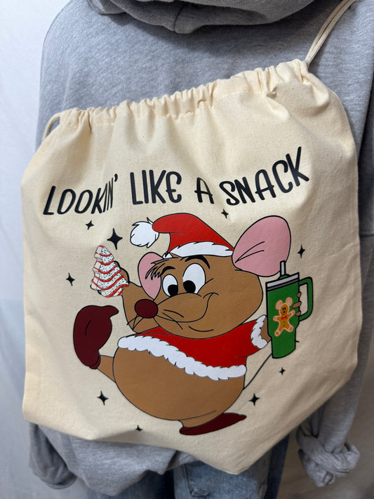 Lookin’ Like A Snack Organic Cotton Drawstring Bag