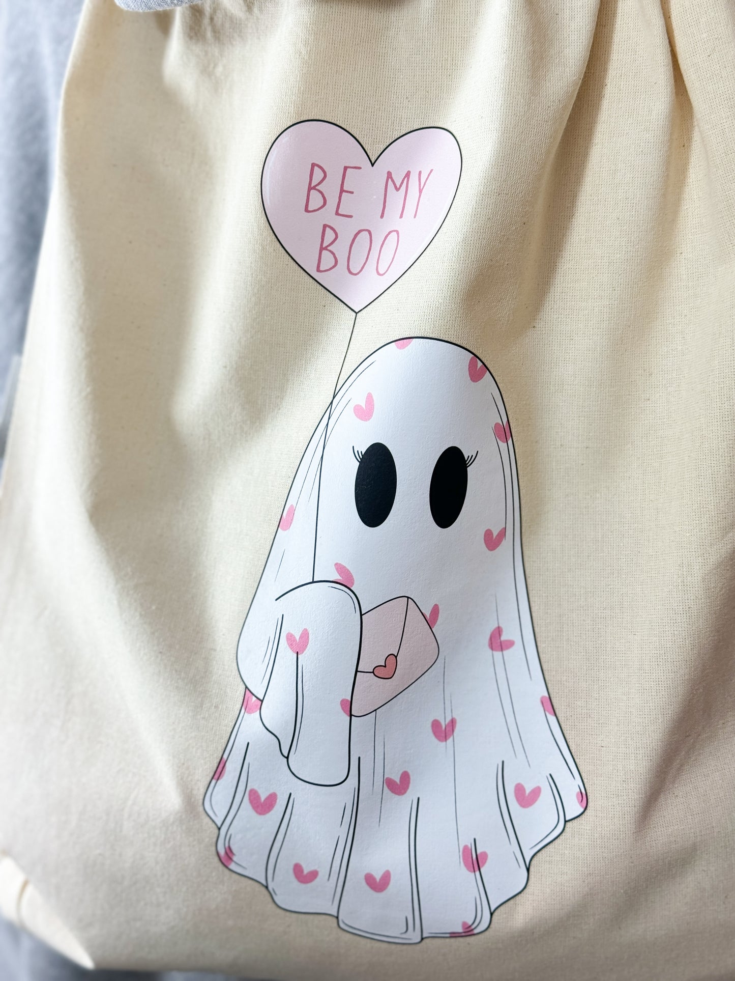 Be My Boo Organic Cotton Drawstring Bag