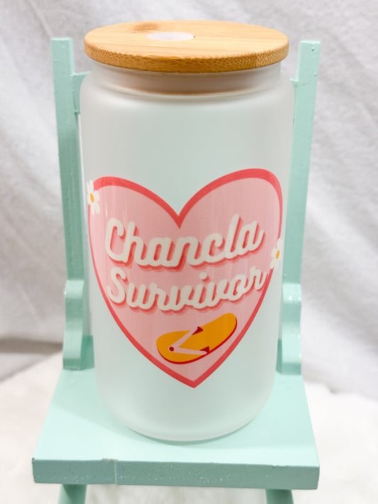 Chancla Survivor Glass Tumbler - 16oz