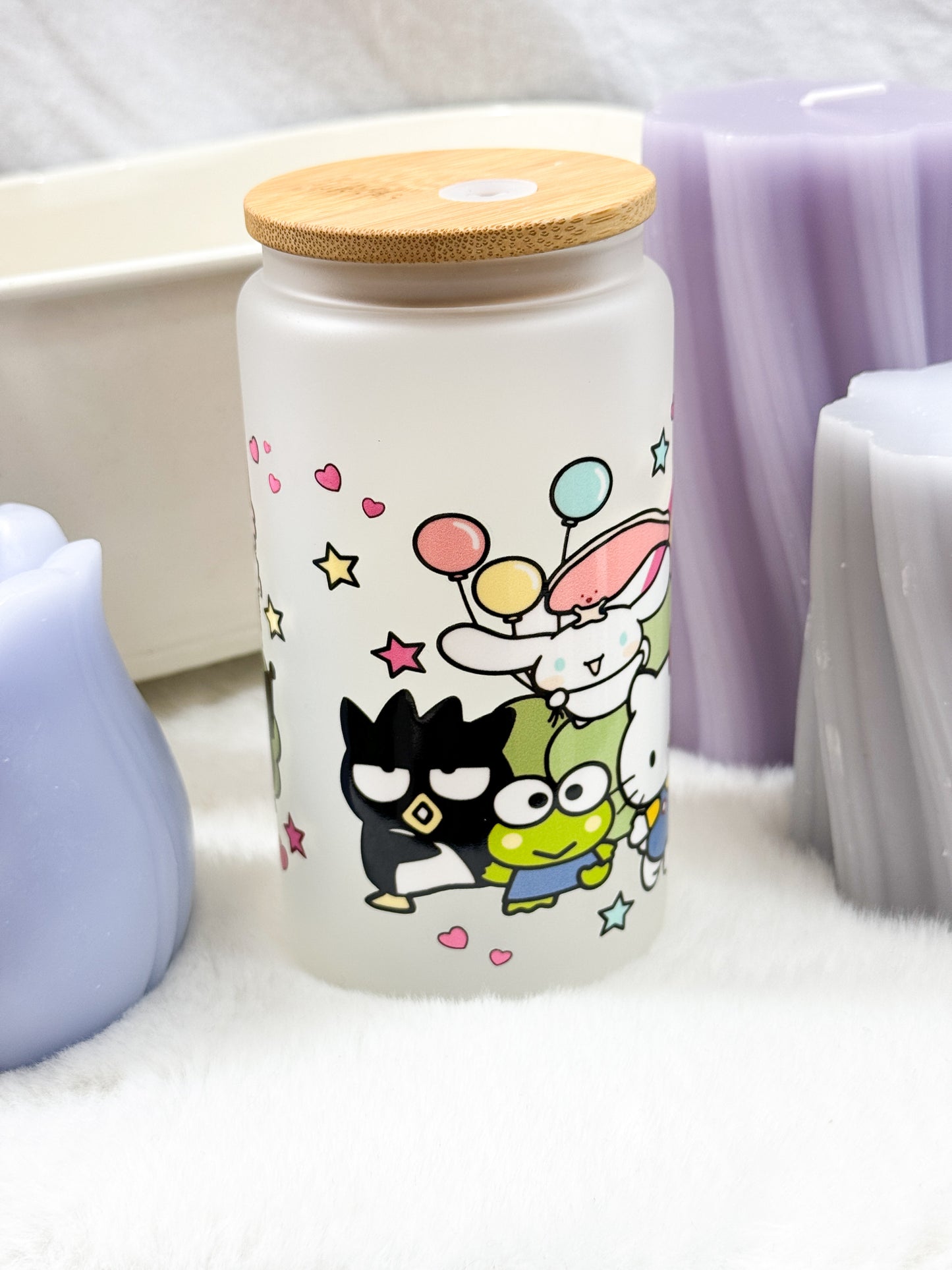 Kitty Cat & Friends Glass Tumbler - 16oz