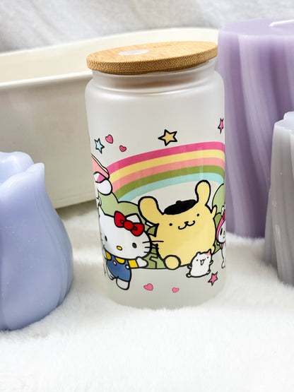 Kitty Cat & Friends Glass Tumbler - 16oz