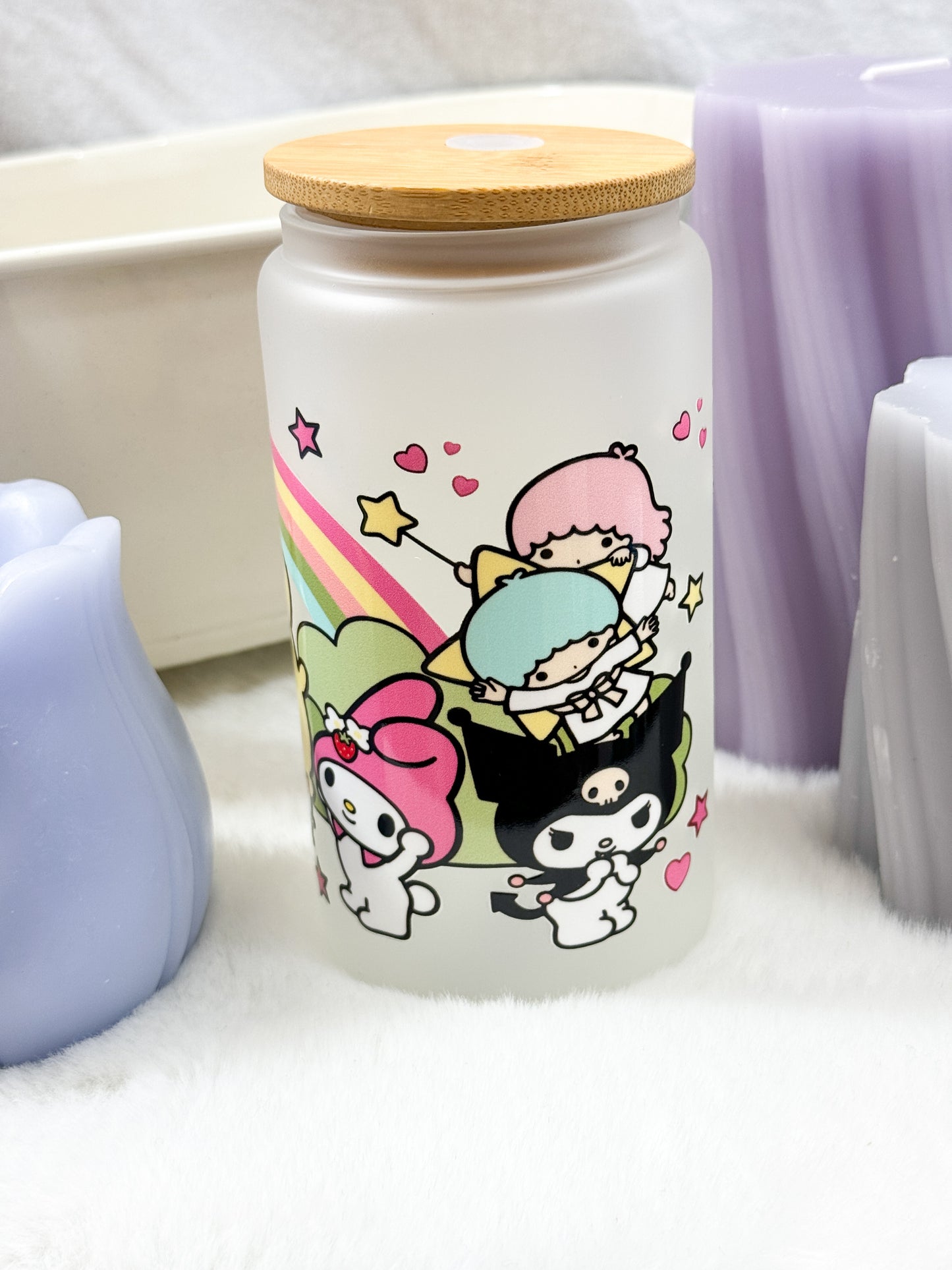 Kitty Cat & Friends Glass Tumbler - 16oz